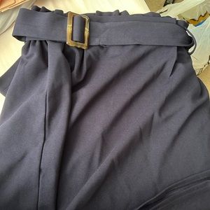 Navy blue skirt with belt